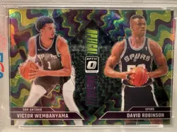 Victor Wembanyama 5/5 Bookend Green Glitter Optic David Robinson psa 10 Pop 1 - Image 3