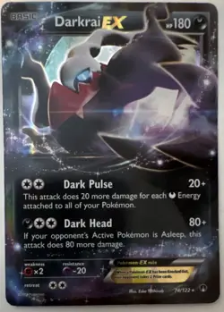 Darkrai EX 74/122 Breakpoint Ultra Rare Holo Pokemon Card English 180 HP - Image 1