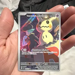 Pokemon TCG Team Rocket's Mimikyu Holo Psychic Basic 238/217 English Card - Image 1