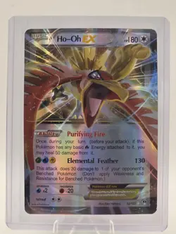 Ho-Oh EX 92/122 Holo XY BREAKpoint Pokemon Card MP - Image 1