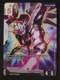 Freedom Gundam - GD03-070 LR Gundam Card Game - Near Mint/Mint - Image 1