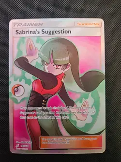 Sabrina's Suggestion - 181/181 - Pokemon Team Up Sun & Moon Full Art Card NM - Image 1