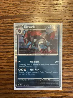 POKEMON ERROR CARD Zoroark 62/86 White Flare HOLO RARE - Factory Crimp Misprint - Image 1