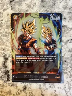 Bandai Son Goku/Vegeta SR FB03-082 20000 Power Dragon Ball Super Card Game - Image 1