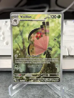 Pokemon TCG Vivillon Illustration Rare Card 193/191 Sv08 Surging Sparks - Image 1