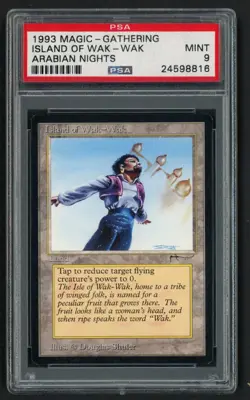 ***PSA 9 Island of Wak-Wak** MTG Arabian Nights Magic Kid Icarus - Image 1