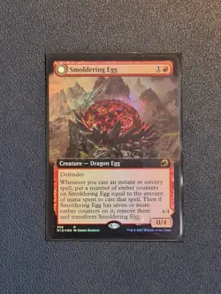 MTG Smoldering Egg - Extended Art Foil - MID - Near Mint+ Condition - Image 1