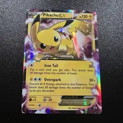 The Pokemon Company Pikachu EX XY84 XY Promo Holo - HEAVILY PLAYED - Image 1