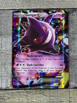Pokemon TCG Gengar EX Phantom Forces 34/119 Ultra Rare Holo Card - Image 1