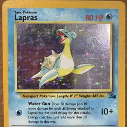 Lapras 10/62 Holo Rare - 1999 WOTC Pokemon Fossil Unlimited - Image 2