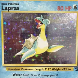 Lapras 10/62 Holo Rare - 1999 WOTC Pokemon Fossil Unlimited - Image 3