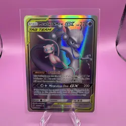 Pokemon TCG Mewtwo & Mew GX Full Art Ultra Rare 222/236 SM Unified Minds - MP - Image 1
