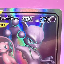 Pokemon TCG Mewtwo & Mew GX Full Art Ultra Rare 222/236 SM Unified Minds - MP - Image 3