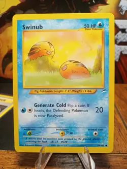 2000 Pokemon Neo Destiny Swinub #84 Extremely LP - Image 1
