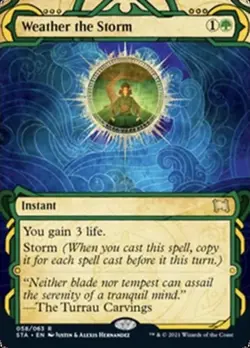Weather the Storm - Foil Etched Extended Art STA LP MTG - Image 1