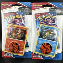 Pokemon Battle Styles 2-Pack Blisters Arrokuda Swirl Promo + Charmander Lot - Image 1