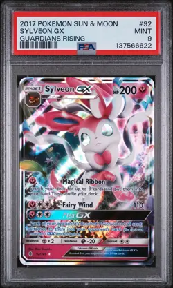 Pokemon TCG Sylveon GX 92/145 Guardians Rising Ultra Rare PSA 9 MINT - Image 1