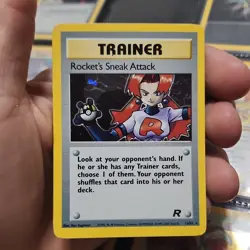 Pokemon Rocket's Sneak Attack Team Rocket Holo Rare Trainer 16/82 English WOTC - Image 1