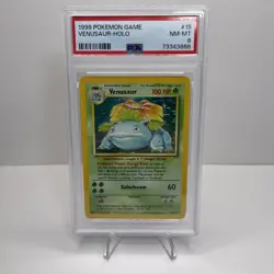 1999 POKEMON BASE SET UNLIMITED #15 VENUSAUR-HOLO PSA 8 🍃 - Image 3