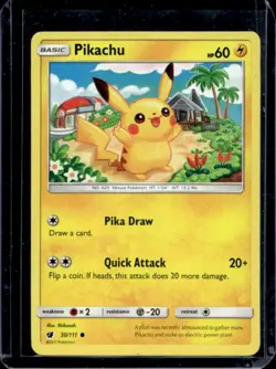 2017 Pokemon SM Crimson Invasion Pikachu #30/111 - Image 1