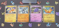 Pokemon 151 Sam's Club Cosmo Holo Promo Complete Set Of 4 - All 4 Have Swirls - Image 1
