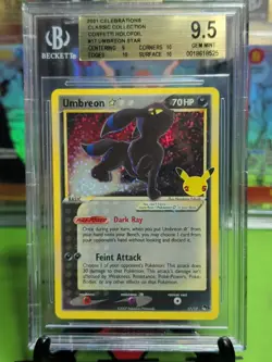 BGS 9.5 Umbreon Gold Star 17/17 Pokemon Celebrations Classic Collection Holo - Image 2