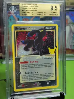BGS 9.5 Umbreon Gold Star 17/17 Pokemon Celebrations Classic Collection Holo - Image 5