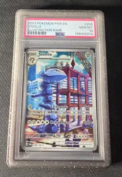Pokemon Steelix 208 Paradox Rift PSA 10 GEM MINT - Image 1