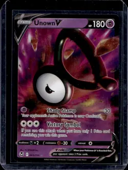 2022 Pokemon SWSH Silver Tempest Unown V Holo #065/195 - Image 1