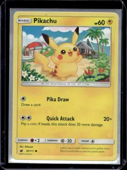 2017 Pokemon SM Crimson Invasion Pikachu #30/111 - Image 1