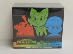 2023 Pokemon Paldea Evolved Factory Sealed Pokemon Center ETB Elite Trainer Box - Image 1