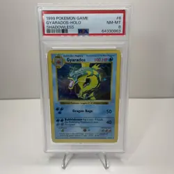 1999 Pokemon Base Set Gyarados #6 Shadowless Holo PSA 8 Near Mint-Mint - Image 1