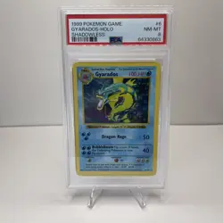 1999 Pokemon Base Set Gyarados #6 Shadowless Holo PSA 8 Near Mint-Mint - Image 2