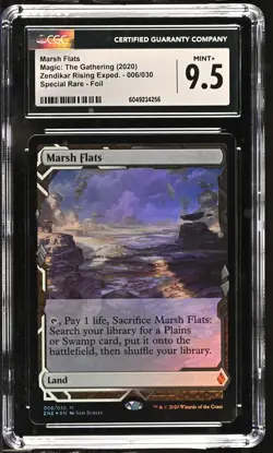 MARSH FLATS Zendikar Rising Expeditions Foil Mythic CGC 9.5 MTG [Nostalgium] - Image 1