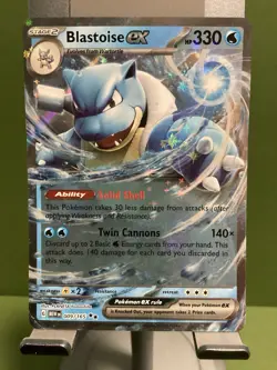 Blastoise ex 009/165 Pokemon TCG Scarlet & Violet 151 Holo Near Mint - Image 1
