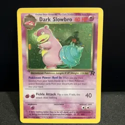 Pokemon Dark Slowbro Team Rocket Holo Rare Unlimited English 12/82 2000 Swirl - Image 1