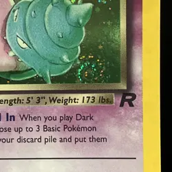 Pokemon Dark Slowbro Team Rocket Holo Rare Unlimited English 12/82 2000 Swirl - Image 2