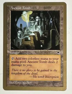 MTG Ancient Tomb - 1999 Kai Budde (TMP) - World Championship Decks - Image 2
