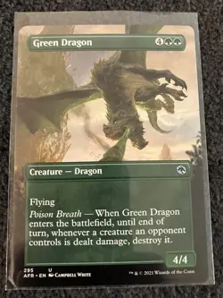 Magic The Gathering MTG - Green Dragon (Borderless) -AFR - Image 1
