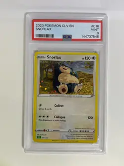 PSA 9 MINT Snorlax 016/034 Holo English Trading Card Game Classic 2023 - Image 1