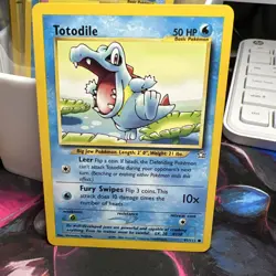 Totodile 81/111 Neo Genesis Regular Common Vintage TCG Pokemon Card MP - Image 1
