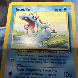 Totodile 81/111 Neo Genesis Regular Common Vintage TCG Pokemon Card MP - Image 3