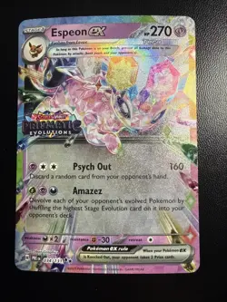 Espeon ex 034/131 Holo Prismatic Evolutions Pokemon Card - Image 1