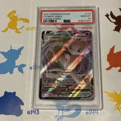 Pokemon TCG SWSH Fusion Strike Mew VMAX Card 114/264 PSA 10 - Image 1