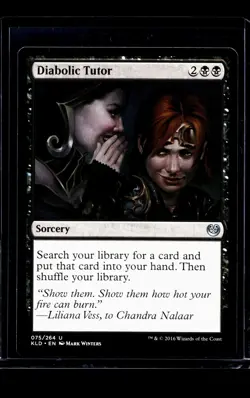 2016 MTG Magic the Gathering KLD Kaladesh #75 Diabolic Tutor - Image 1