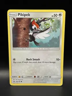 Pikipek 106/149 (Reverse Holo & Regular) - Pokemon Sun & Moon Base Card - NM - Image 5
