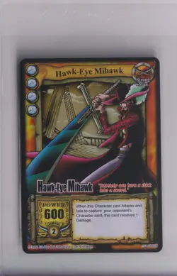 Bandai One Piece CCG Card Hawk-Eye Mihawk Silver Rare Black Letters Vintage - Image 1