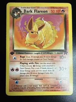 Dark Flareon 35/82 Common 1st Edition Team Rocket Pokemon Card - Image 1