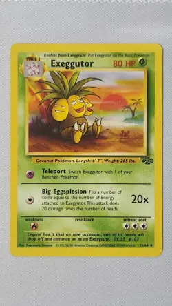 Exeggutor 35/64 Pokemon Card TCG Jungle Unlimited Non Holo MP - Image 1