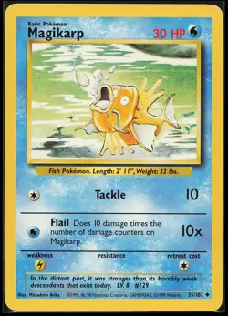 Magikarp 35/102 Uncommon Base Set Pokemon Card - Image 1